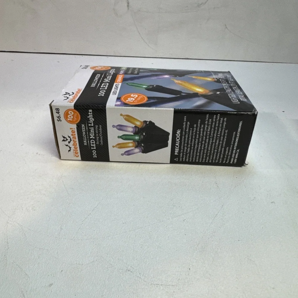 Purple Green Orange Halloween Lights, 20FT 100 Mini Led